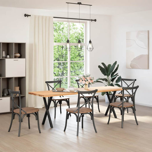 Dining Table Legs X-Shaped 2 pcs Black 57x(72-73) cm Steel Dining Table Legs X-Shaped 2 pcs Black 57x(72-73) cm Steel
