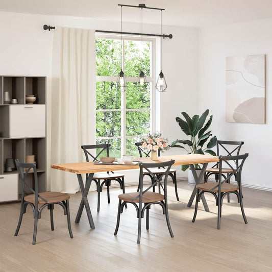 Dining Table Legs X-Shaped 2 pcs Anthracite 57x(72-73) cm Steel Dining Table Legs X-Shaped 2 pcs Anthracite 57x(72-73) cm Steel
