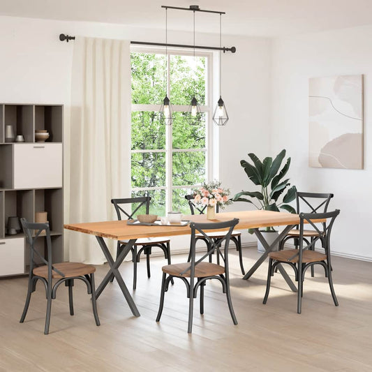 Dining Table Legs X-Shaped 2 pcs Anthracite 90x(72-73) cm Steel Dining Table Legs X-Shaped 2 pcs Anthracite 90x(72-73) cm Steel