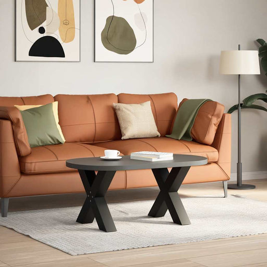 Coffee Table Legs X-Shaped 2 pcs Black 60x(42-43) cm Steel Coffee Table Legs X-Shaped 2 pcs Black 60x(42-43) cm Steel