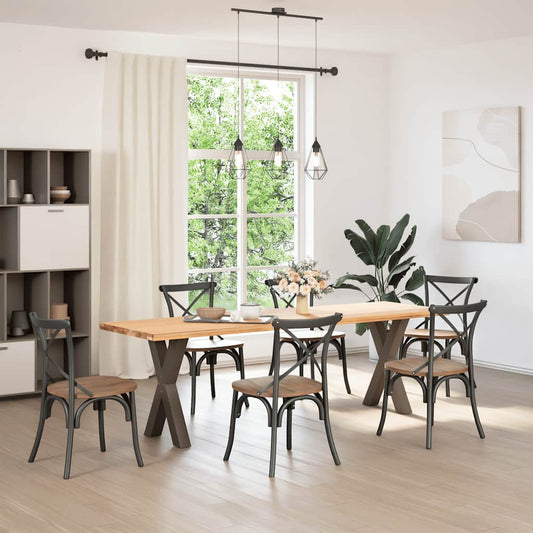 Dining Table Legs X-Shaped 2 pcs Natural Steel 50x(72-73) cm Steel Dining Table Legs X-Shaped 2 pcs Natural Steel 50x(72-73) cm Steel
