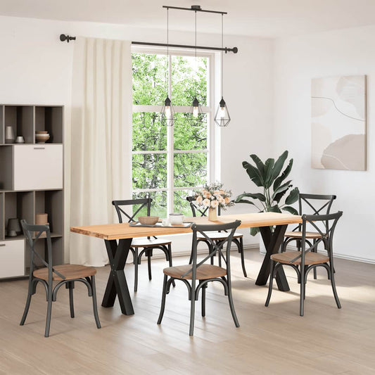 Dining Table Legs X-Shaped 2 pcs Black 60x(72-73) cm Steel Dining Table Legs X-Shaped 2 pcs Black 60x(72-73) cm Steel