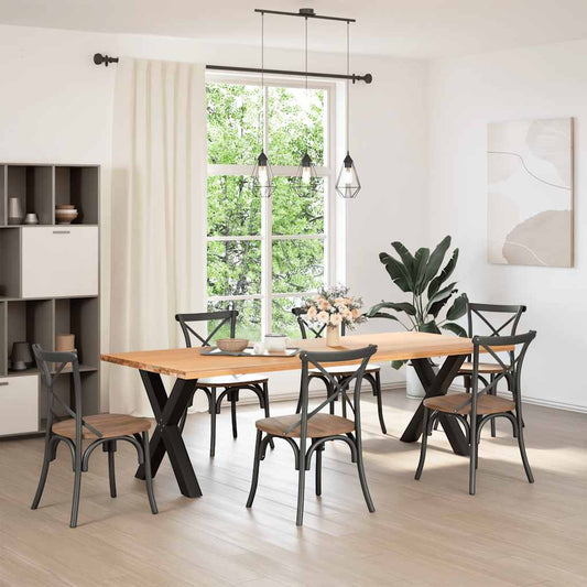 Dining Table Legs X-Shaped 2 pcs Black 70x(72-73) cm Steel Dining Table Legs X-Shaped 2 pcs Black 70x(72-73) cm Steel