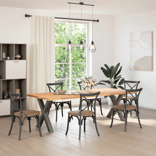 Dining Table Legs X-Shaped 2 pcs Anthracite 70x(72-73) cm Steel Dining Table Legs X-Shaped 2 pcs Anthracite 70x(72-73) cm Steel