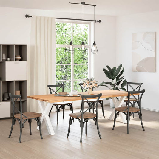 Dining Table Legs X-Shaped 2 pcs White 80x(72-73) cm Steel Dining Table Legs X-Shaped 2 pcs White 80x(72-73) cm Steel