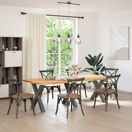 Dining Table Legs X-Shaped 3 pcs Anthracite 70x(72-73) cm Steel Dining Table Legs X-Shaped 3 pcs Anthracite 70x(72-73) cm Steel