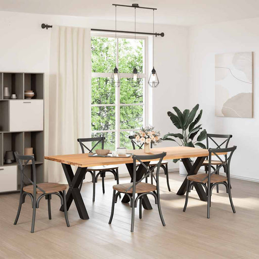 Dining Table Legs X-Shaped 3 pcs Black 80x(72-73) cm Steel Dining Table Legs X-Shaped 3 pcs Black 80x(72-73) cm Steel