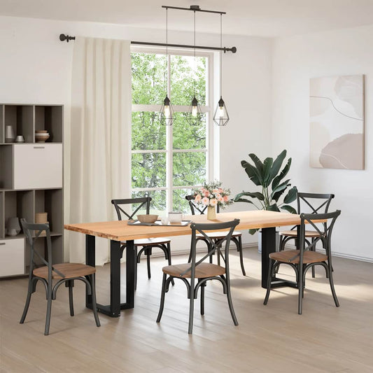 Dining Table Legs T-Shaped 2 pcs Black 60x35x(72-73) cm Steel Dining Table Legs T-Shaped 2 pcs Black 60x35x(72-73) cm Steel