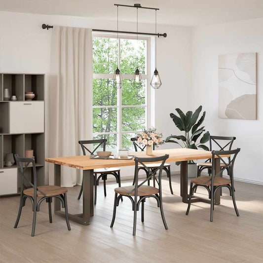 Dining Table Legs T-Shaped 2 pcs Black 70x35x(72-73) cm Steel Dining Table Legs T-Shaped 2 pcs Black 70x35x(72-73) cm Steel