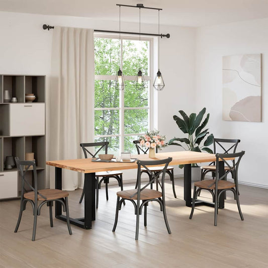 Dining Table Legs T-Shaped 2 pcs Black 80x35x(72-73) cm Steel Dining Table Legs T-Shaped 2 pcs Black 80x35x(72-73) cm Steel