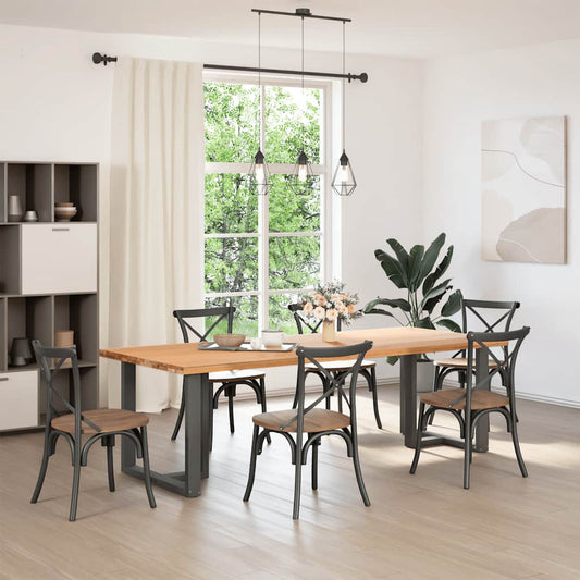 Dining Table Legs T-Shaped 2 pcs Anthracite 80x35x(72-73) cm Steel Dining Table Legs T-Shaped 2 pcs Anthracite 80x35x(72-73) cm Steel