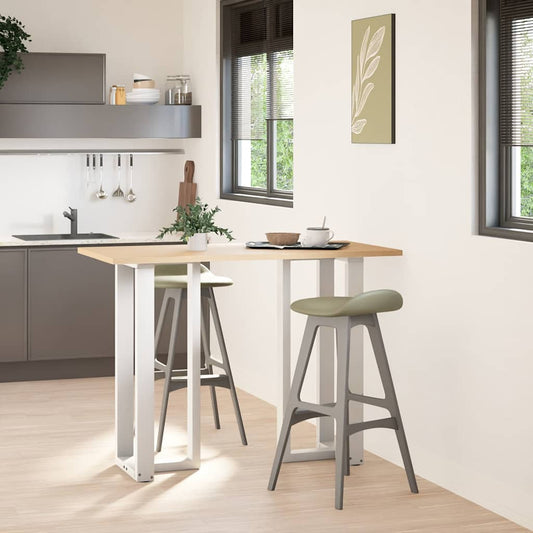 Bar Table Legs T-Shaped 2 pcs White 50x35x(100-101) cm Steel Bar Table Legs T-Shaped 2 pcs White 50x35x(100-101) cm Steel