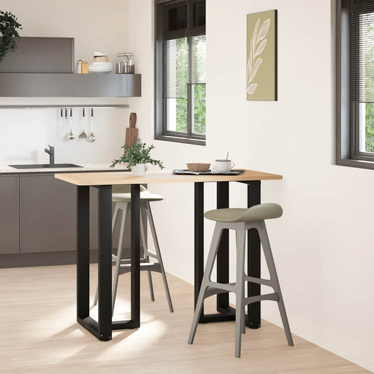 Bar Table Legs T-Shaped 2 pcs Black 60x35x(100-101) cm Steel Bar Table Legs T-Shaped 2 pcs Black 60x35x(100-101) cm Steel