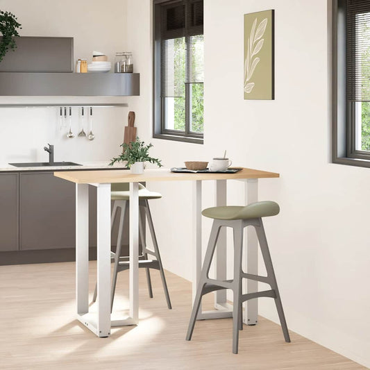 Bar Table Legs T-Shaped 2 pcs White 60x35x(100-101) cm Steel Bar Table Legs T-Shaped 2 pcs White 60x35x(100-101) cm Steel
