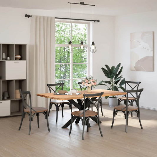 Dining Table Leg Spider Shape Black 120x68x(72-73) cm Steel Dining Table Leg Spider Shape Black 120x68x(72-73) cm Steel