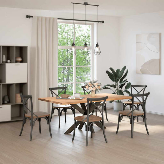 Dining Table Leg Spider Shape Black 120x68x(72-73) cm Steel Dining Table Leg Spider Shape Black 120x68x(72-73) cm Steel