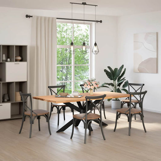 Dining Table Leg Spider Shape Black 150x78x(72-73) cm Steel Dining Table Leg Spider Shape Black 150x78x(72-73) cm Steel