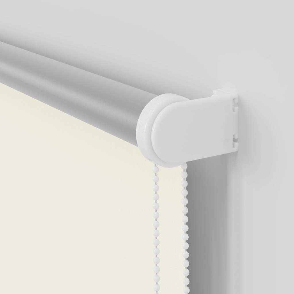 Roller Blind Blackout Off White 125x230 cm Fabric Width 121,6 cm Polyester
