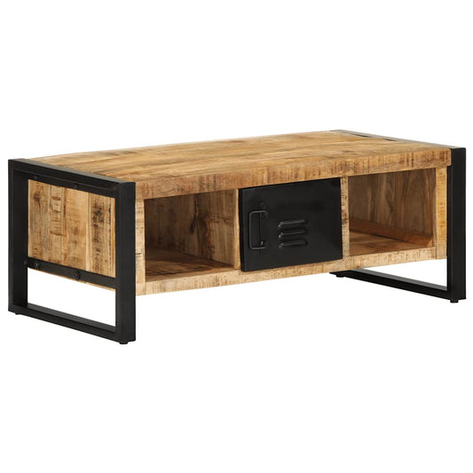 Coffee Table 90x50x36 cm Solid Rough Wood Mango Coffee Table 90x50x36 cm Solid Rough Wood Mango