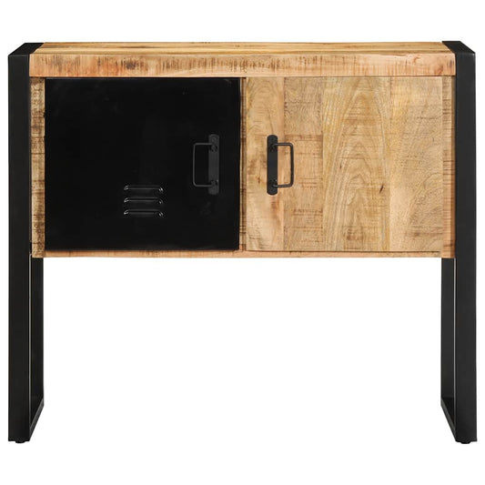 Console Cabinet 90x35x75 cm Solid Rough Wood Mango Console Cabinet 90x35x75 cm Solid Rough Wood Mango