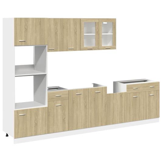 7 Piece Kitchen Cabinet Set Lyon" Sonoma Oak Engineered Wood 7 Piece Kitchen Cabinet Set Lyon" Sonoma Oak Engineered Wood