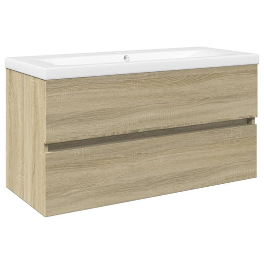2 Piece Bathroom Furniture Set Ceramic and Engineered Wood 2 Piece Bathroom Furniture Set Ceramic and Engineered Wood