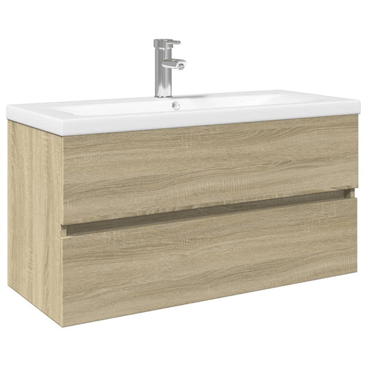 2 Piece Bathroom Furniture Set Ceramic and Engineered Wood 2 Piece Bathroom Furniture Set Ceramic and Engineered Wood