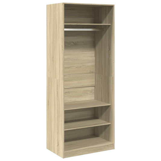 Wardrobe Sonoma Oak 80x50x200 cm Engineered Wood Wardrobe Sonoma Oak 80x50x200 cm Engineered Wood