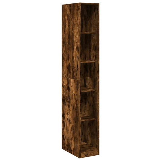 Wardrobe Smoked Oak 30x50x200 cm Engineered Wood Wardrobe Smoked Oak 30x50x200 cm Engineered Wood