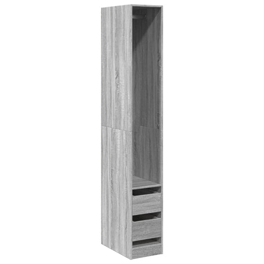 Wardrobe Grey Sonoma 30x50x200 cm Engineered Wood Wardrobe Grey Sonoma 30x50x200 cm Engineered Wood