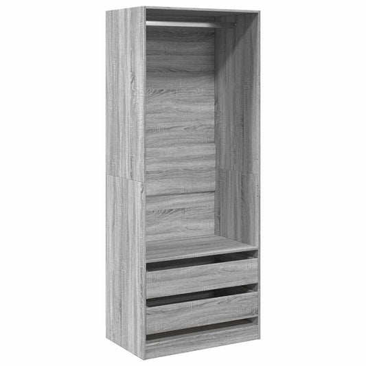 Wardrobe Grey Sonoma 80x50x200 cm Engineered Wood Wardrobe Grey Sonoma 80x50x200 cm Engineered Wood