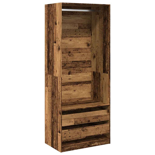 Wardrobe Old Wood 80x50x200 cm Engineered Wood Wardrobe Old Wood 80x50x200 cm Engineered Wood