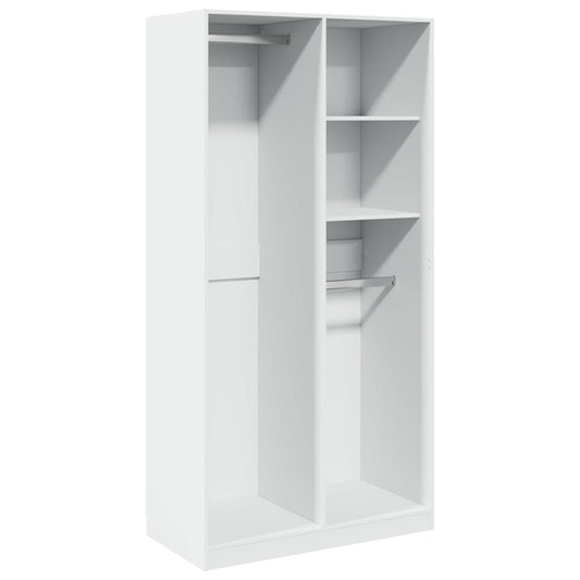 Wardrobe White 100x50x200 cm Engineered Wood Wardrobe White 100x50x200 cm Engineered Wood