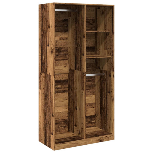 Wardrobe Old Wood 100x50x200 cm Engineered Wood Wardrobe Old Wood 100x50x200 cm Engineered Wood