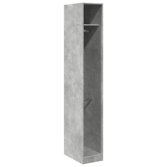 Wardrobe Concrete Grey 30x50x200 cm Engineered Wood Wardrobe Concrete Grey 30x50x200 cm Engineered Wood
