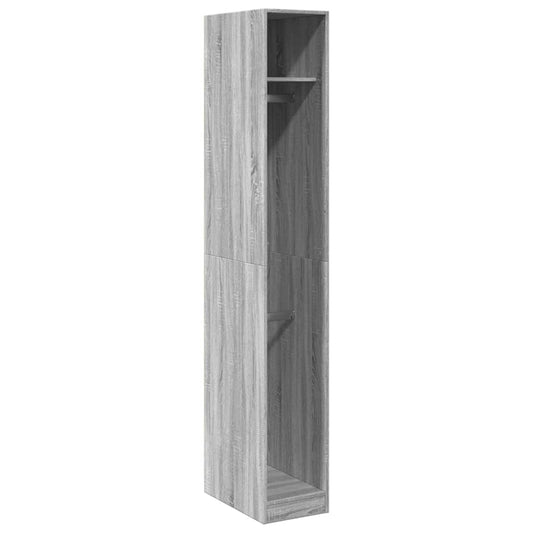 Wardrobe Grey Sonoma 30x50x200 cm Engineered Wood Wardrobe Grey Sonoma 30x50x200 cm Engineered Wood