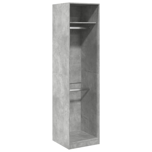 Wardrobe Concrete Grey 50x50x200 cm Engineered Wood Wardrobe Concrete Grey 50x50x200 cm Engineered Wood