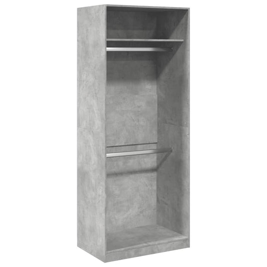 Wardrobe Concrete Grey 80x50x200 cm Engineered Wood Wardrobe Concrete Grey 80x50x200 cm Engineered Wood