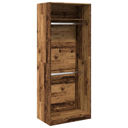 Wardrobe Old Wood 80x50x200 cm Engineered Wood Wardrobe Old Wood 80x50x200 cm Engineered Wood