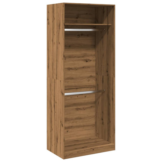 Wardrobe Artisian Oak 80x50x200 cm Engineered Wood Wardrobe Artisian Oak 80x50x200 cm Engineered Wood