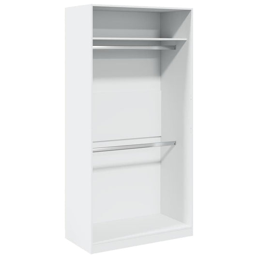 Wardrobe White 100x50x200 cm Engineered Wood Wardrobe White 100x50x200 cm Engineered Wood