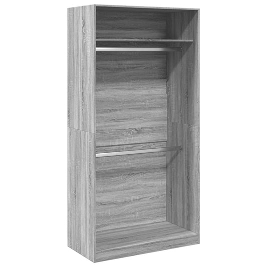 Wardrobe Grey Sonoma 100x50x200 cm Engineered Wood Wardrobe Grey Sonoma 100x50x200 cm Engineered Wood