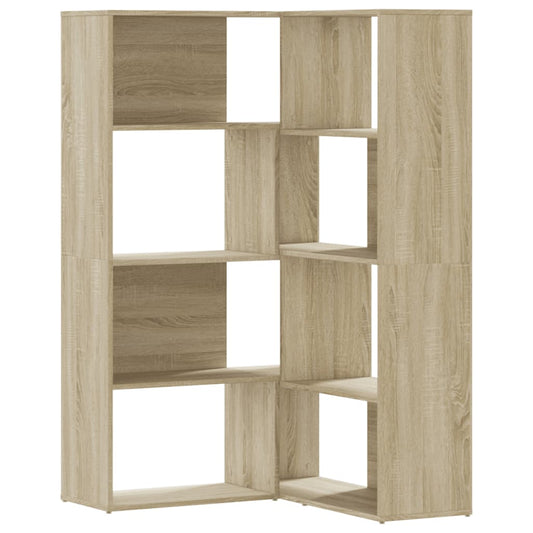 Corner Bookcase 4-Tier Sonoma Oak 85x85x140 cm Engineered Wood Corner Bookcase 4-Tier Sonoma Oak 85x85x140 cm Engineered Wood