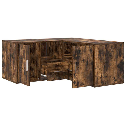Corner Cabinet Smoked Oak 160x40x45 cm Engineered Wood Corner Cabinet Smoked Oak 160x40x45 cm Engineered Wood