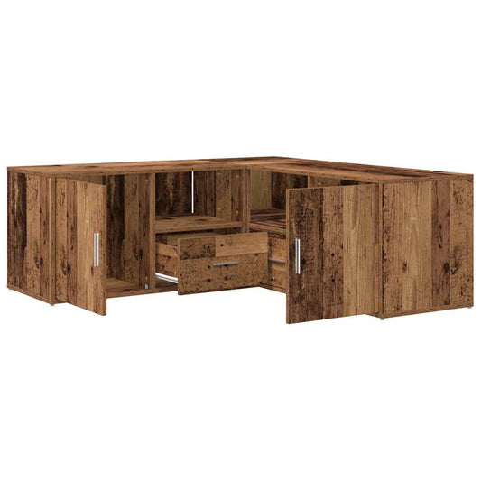 Corner Cabinet Old Wood 200x40x45 cm Engineered Wood Corner Cabinet Old Wood 200x40x45 cm Engineered Wood