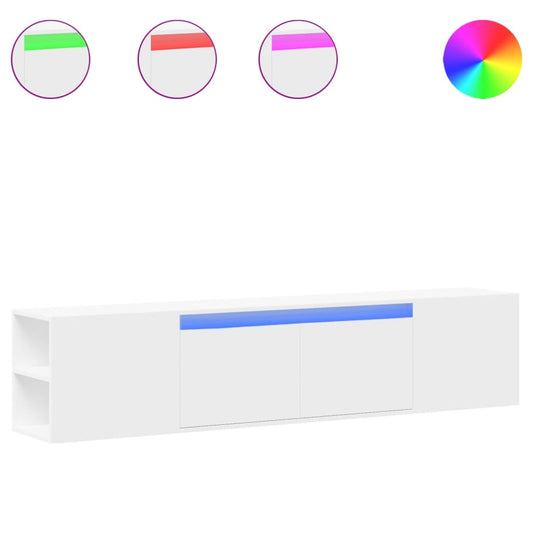TV Wall Cabinet with LED White 180x31x39,5 cm TV Wall Cabinet with LED White 180x31x39,5 cm