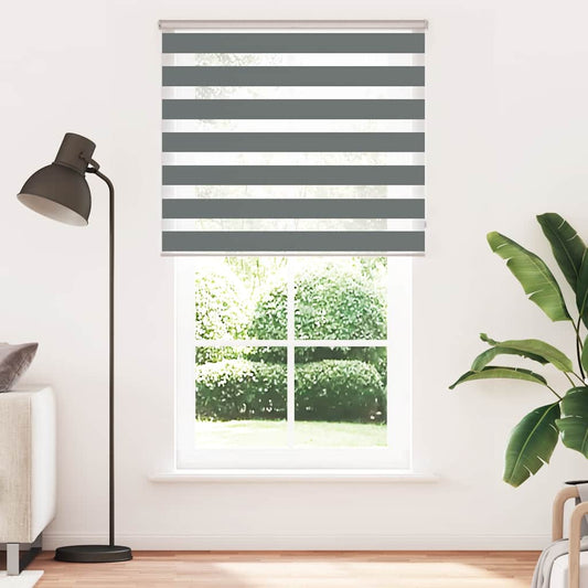 Zebra Blind Dark Grey 135x200 cm Fabric Width 130.9 cm Polyester Zebra Blind Dark Grey 135x200 cm Fabric Width 130.9 cm Polyester