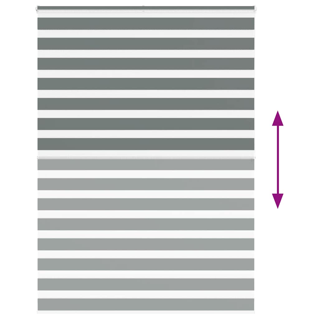 Zebra Blind Dark Grey 160x200cm Fabric Width 155.9 cm Polyester
