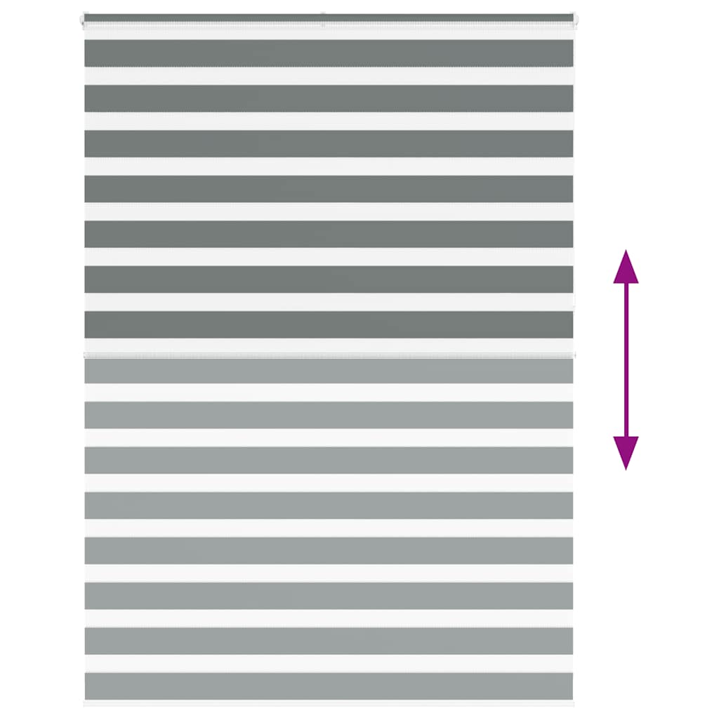 Zebra Blind Dark Grey 165x230cm Fabric Width 160.9 cm Polyester