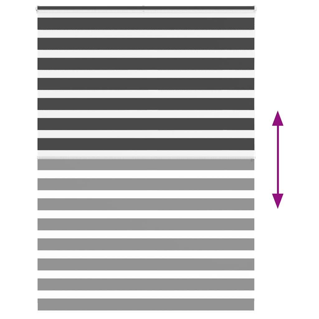 Zebra Blind Black 165x200 cm Fabric Width 160,9 cm Polyester